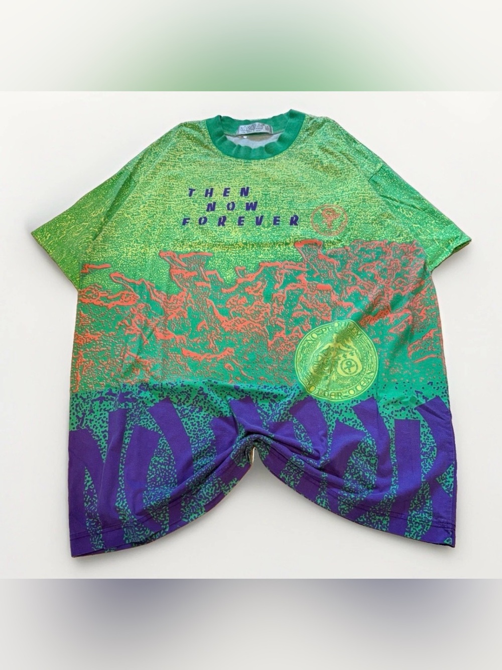 Vintage 90s T-Shirt No Problem XL Beach Surf Skater Rare Bright Mother Ocean